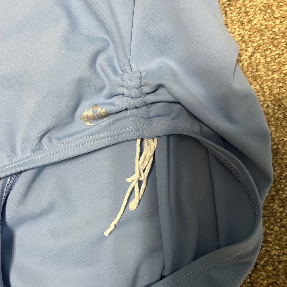 Light Blue High Neck One-Piece Swimsuit - Picture 4 of 4